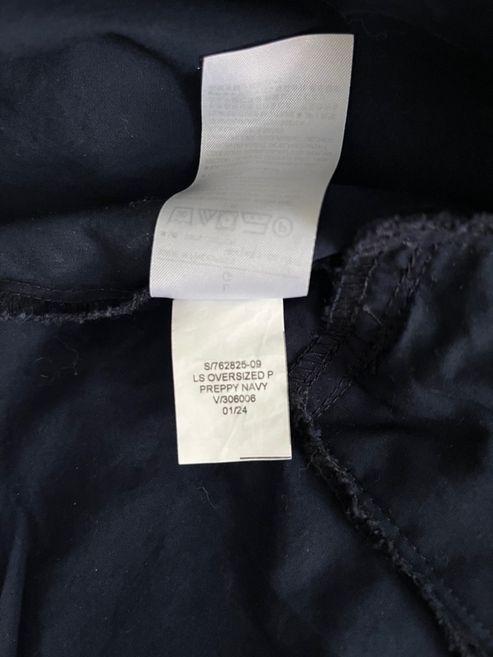 Banana Republic Navy Oversized Button-Down Women's Shirt -- Large - Picture 4 of 5